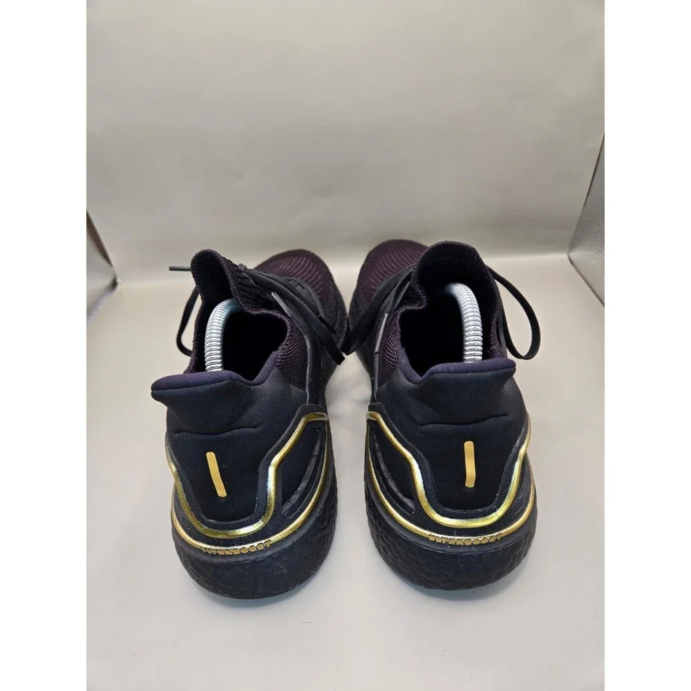 Adidas UltraBoost 20 Shoes Men's 10.5 Core Black Gold Running Athletic Sneakers